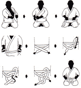 Как правильно завязать пояс на кимоно для карате